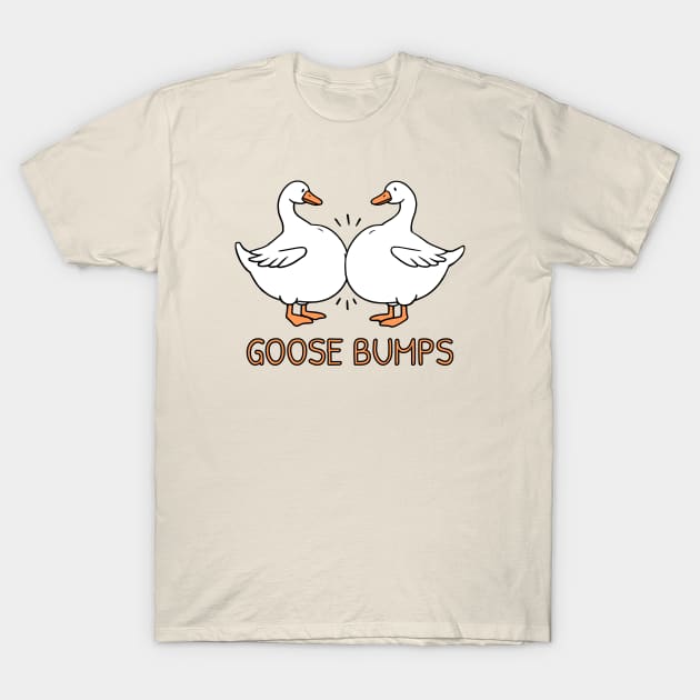 Funny Cartoon Goose Bumps T-Shirt by Elvdant